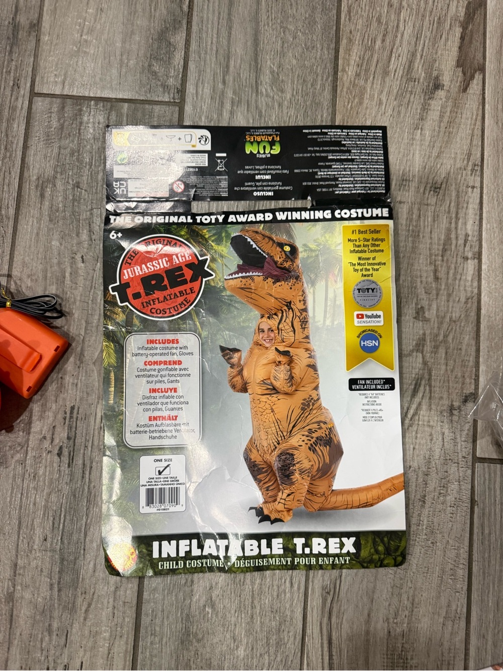 Inflatable T-Rex Child Costume - Brown